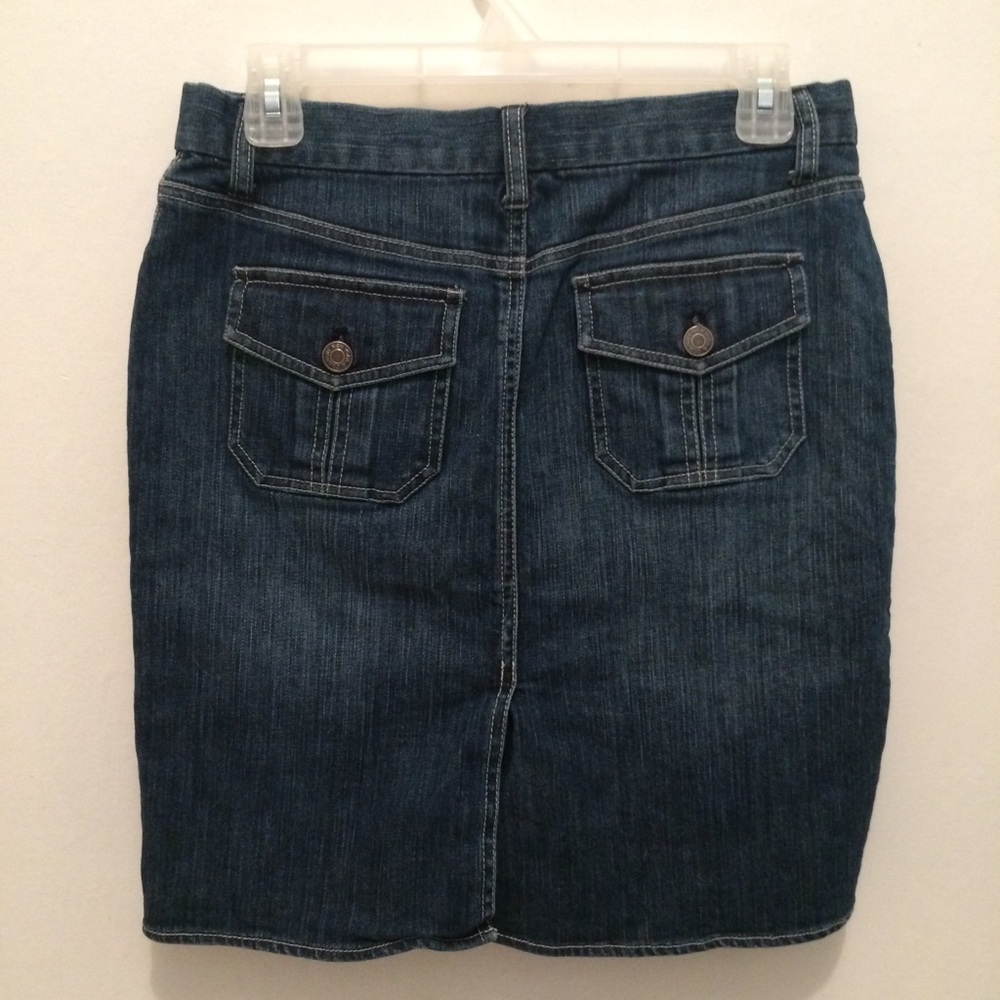 New York & Company Dark Blue Denim Pencil Skirt - Picture 3 of 6